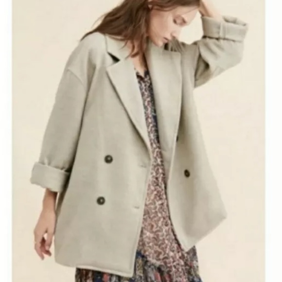 Free People Jackets & Blazers - Free People Hannah Slouchy Double Breasted Blazer in Oregano